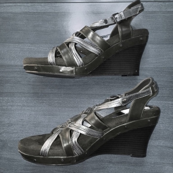 a j valenci wedge ladies sandals - Picture 3 of 6